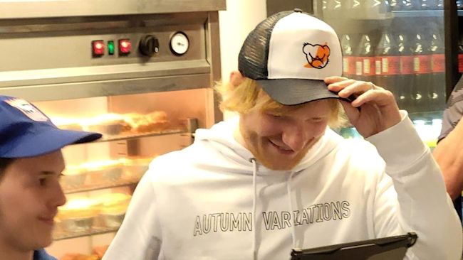 Ed Sheeran behind bar