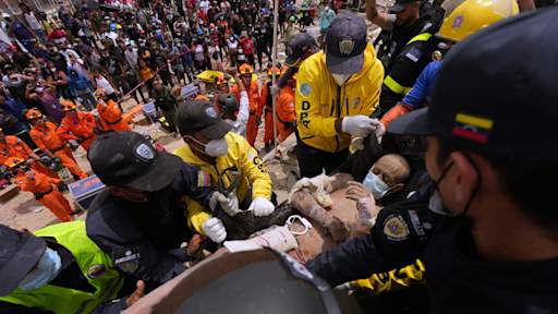 Strong aftershocks rattle Venezuela as rescue teams race to find more survivors