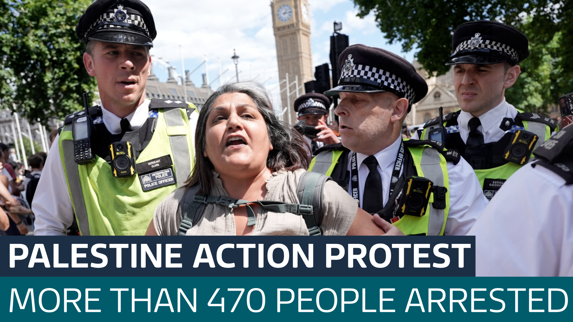 More than 470 people arrested at protest over Palestine Action ban in ...