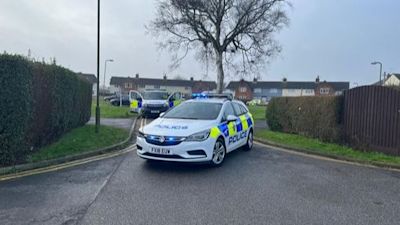Police at Tennyson Green, Skegness