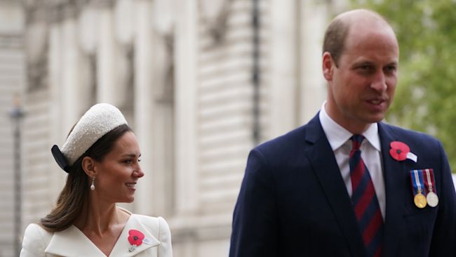 The Duchess of Cambridge attending the Service of Commemoration and Thanksgiving commemorating Anzac Day at Westminster Abbey, London. Anzac Day has been observed in London since King George V attended the first service at Westminster Abbey in 1916 to mark the anniversary of the landings at Gallipoli.