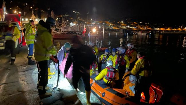 250123 Dorset mud rescue Lyme Regis Lifeboat