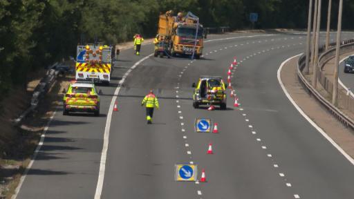 M5 Lorry driver 35 dies and several injured after crash on