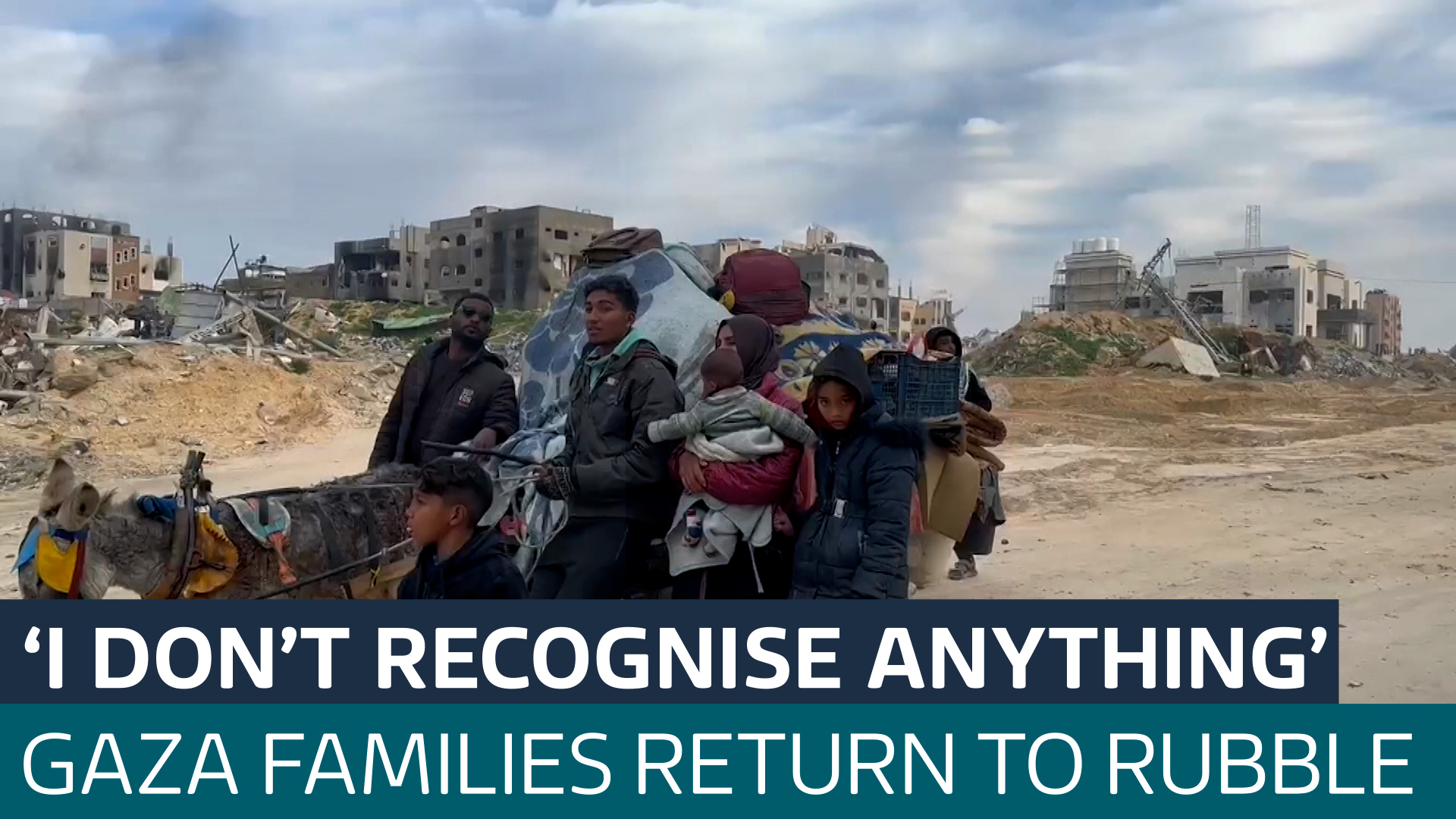 A 30-hour journey back: one family returns to the rubble of their home ...