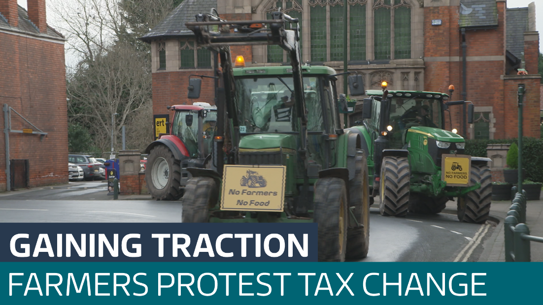 Farmers stage tractor protest over changes to inheritance tax rules ...