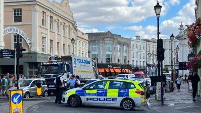 A man has been rushed to hospital after being shot by police this afternoon (Friday, August 5) in South East London. Armed police and an air ambulance are on the scene.
