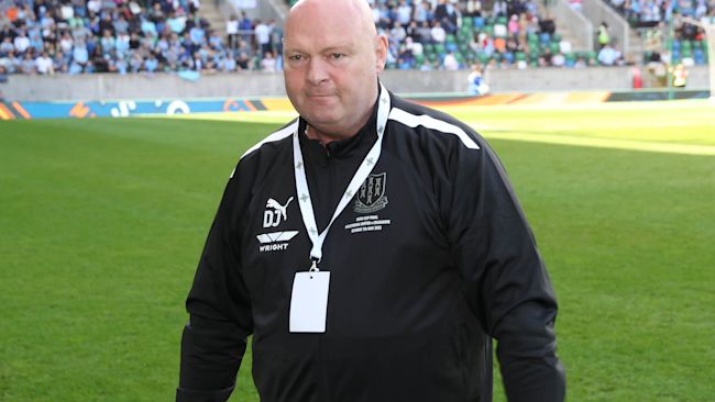 David Jeffrey took charge of his last game for Ballymena United in their Irish Cup Final defeat to Crusaders at Windsor Park at the start of May