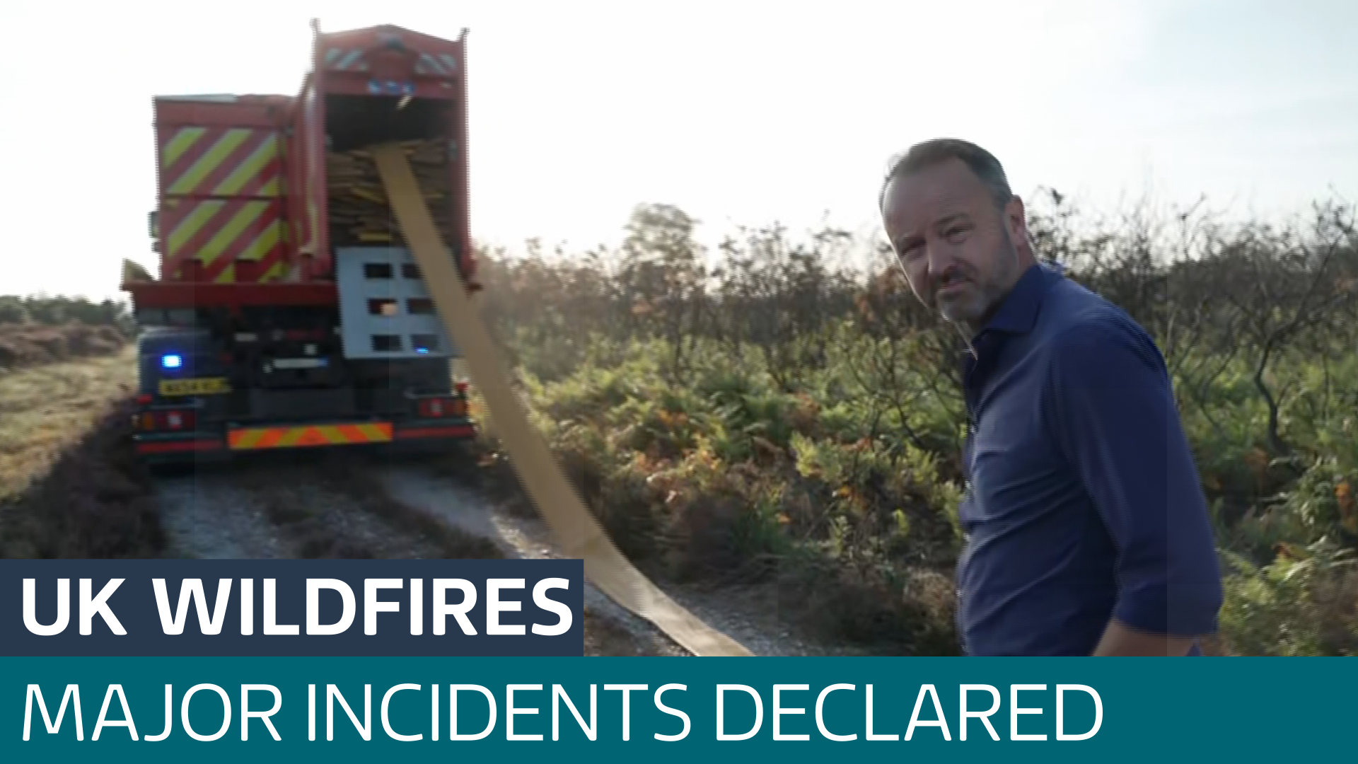 Major incidents have been declared in England and Wales as wildfires rage on