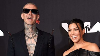 Kourtney Kardashian and fiance Travis Barker.