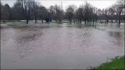 Streets flooded, cars submerged and homes without power as Storm Henk ...