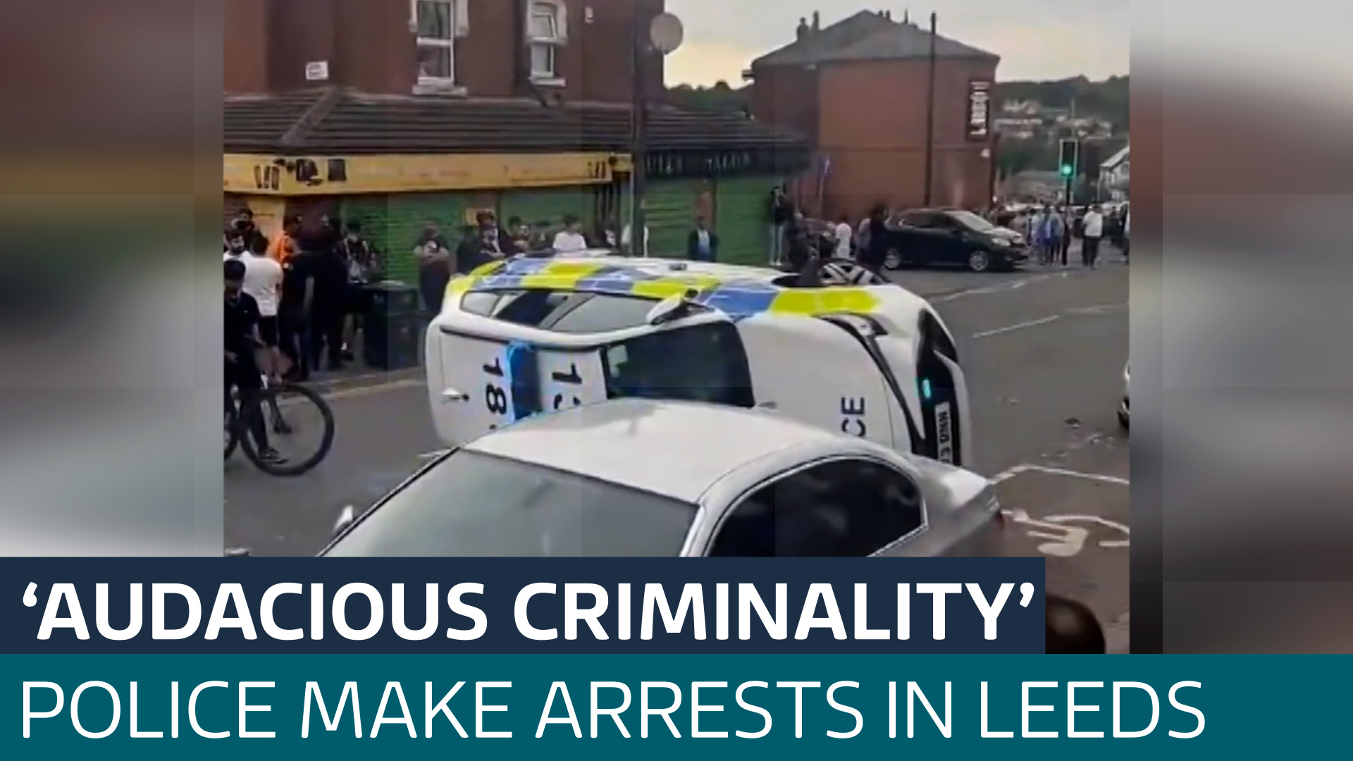 Arrests made after bus set on fire and police cars attacked in Leeds ...