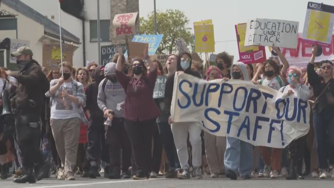 University of Brighton students strike