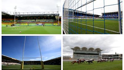 Carrow Road, Portman Road, Franklin's Gardens and Newmarket Racecourse.