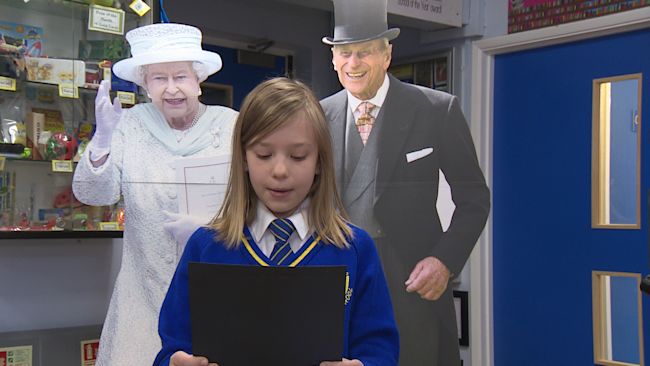 Children at a school near Sandringham hold service for Prince Philip