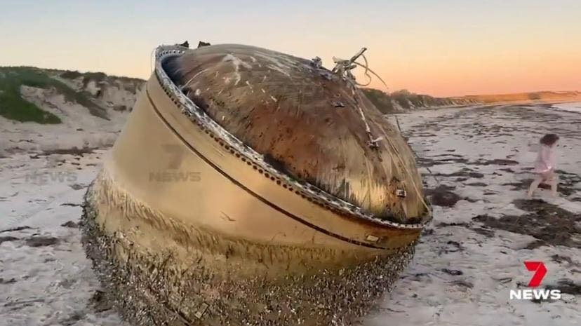 Public Warned Away From Mysterious Giant Cylinder Washed Up On ...