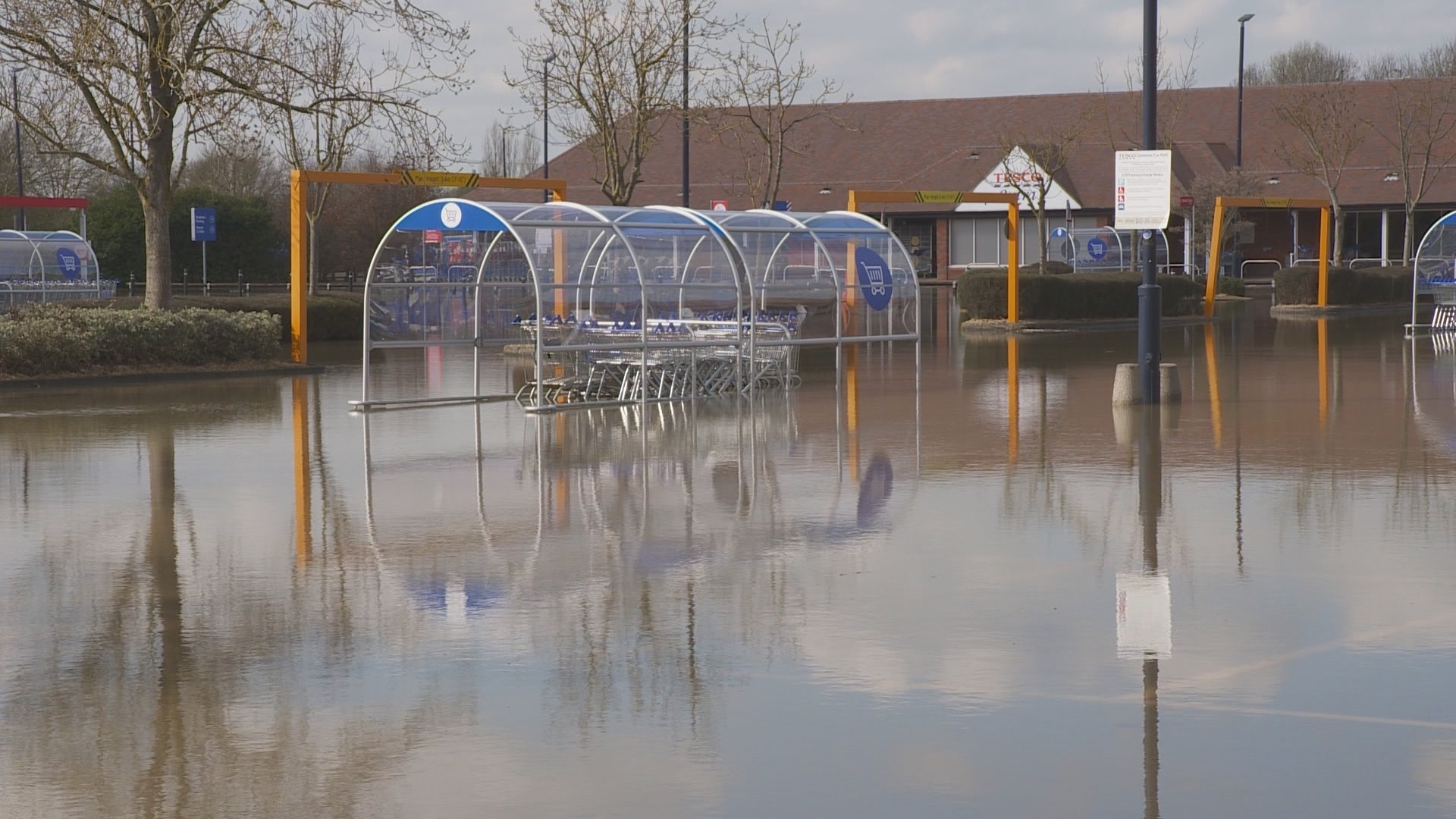 Tesco closed for second day after car park left flooded in