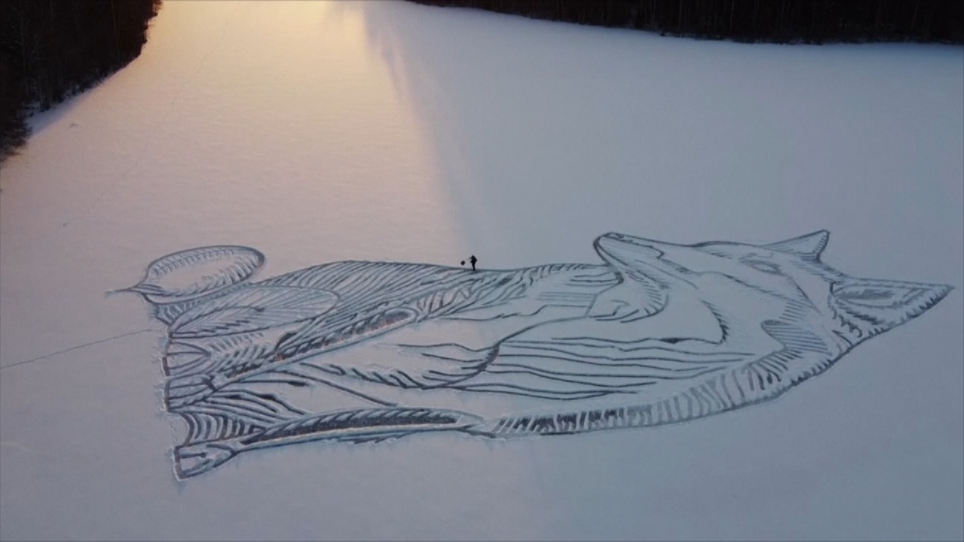 frozen lake drawing