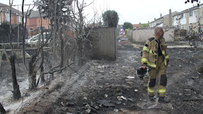 A fireman in Maltby, South Yorkshire