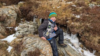 Six-year-old Cian Paton, from Salisbury, Wiltshire who has nearly climbed the equivalent height of Mount Kilimanjaro