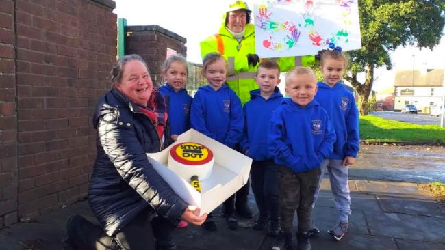 Devoted lollipop lady Dot Thompson, from North Shields, is celebrating her 50th anniversary in the job. 