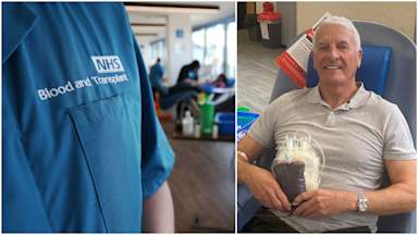 UK's 'most prolific' blood donor urges public to 'help society'