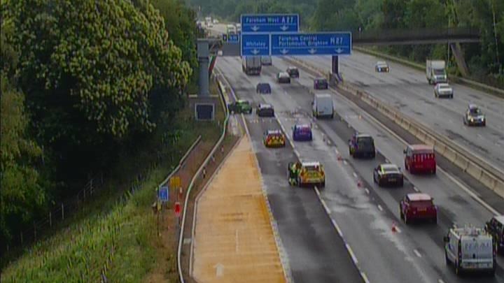 Second incident on M27 near Bursledon causes traffic delays for