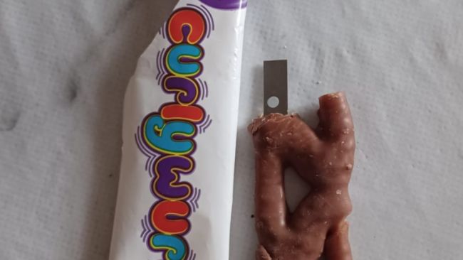 The chocolate bar had been tampered with, said the youngster's mum