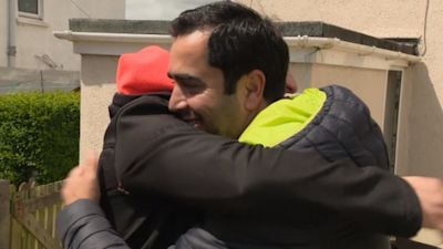 Hasan Kilic invited his brother around for a meal and gave him a hug as it is now legal to do both