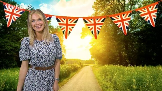 Jo Blythe with the Platinum Jubilee weekend weather