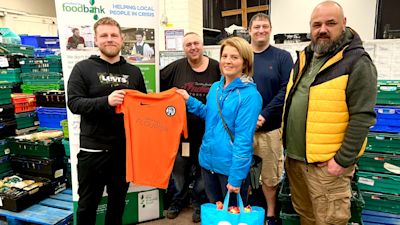 Sheffield and Wakefield fat footballers create a food bank in Sheffield S6