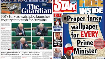 Investigation Into Prime Minister Boris Johnson S Flat Refurb Dominates Uk Newspaper Front Pages Itv News Investigation Into Prime Minister Boris Johnson S Flat Refurb Dominates Uk Newspaper Front Pages Itv News
