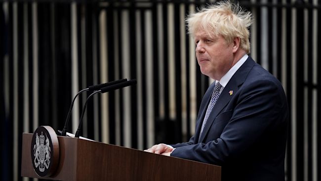 Boris Johnson resigned on July 7, 2022.