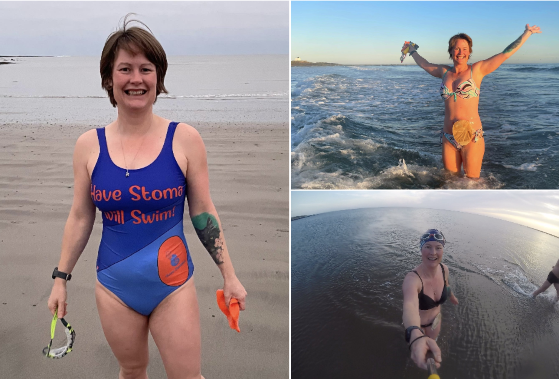Swimming with my stoma bag - BBC News