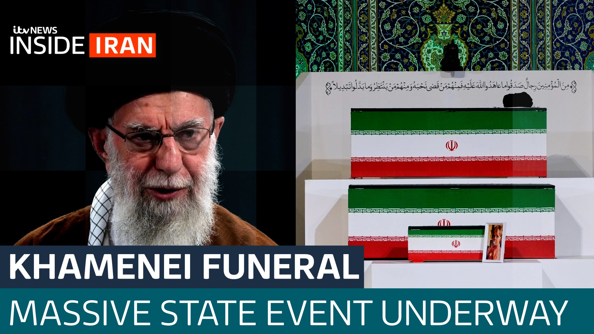 What will happen during Iran's massive state funeral for Ali Khamenei?