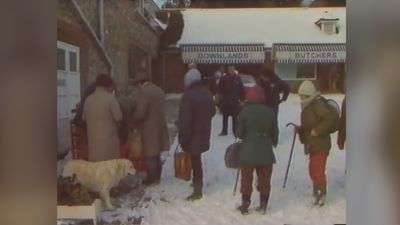 Residents in East Dean during the Winter of 1987