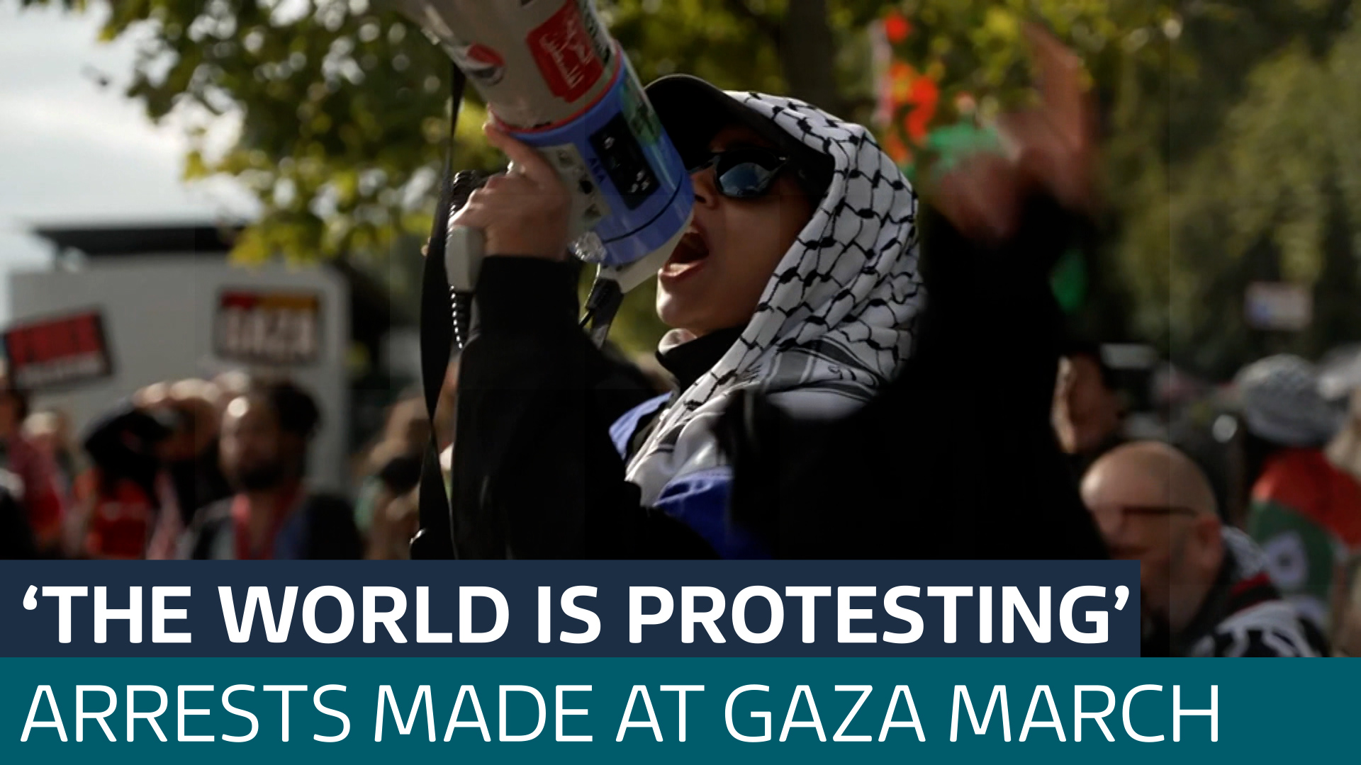 Tens of thousands of pro-Palestine protesters gather in central London ...