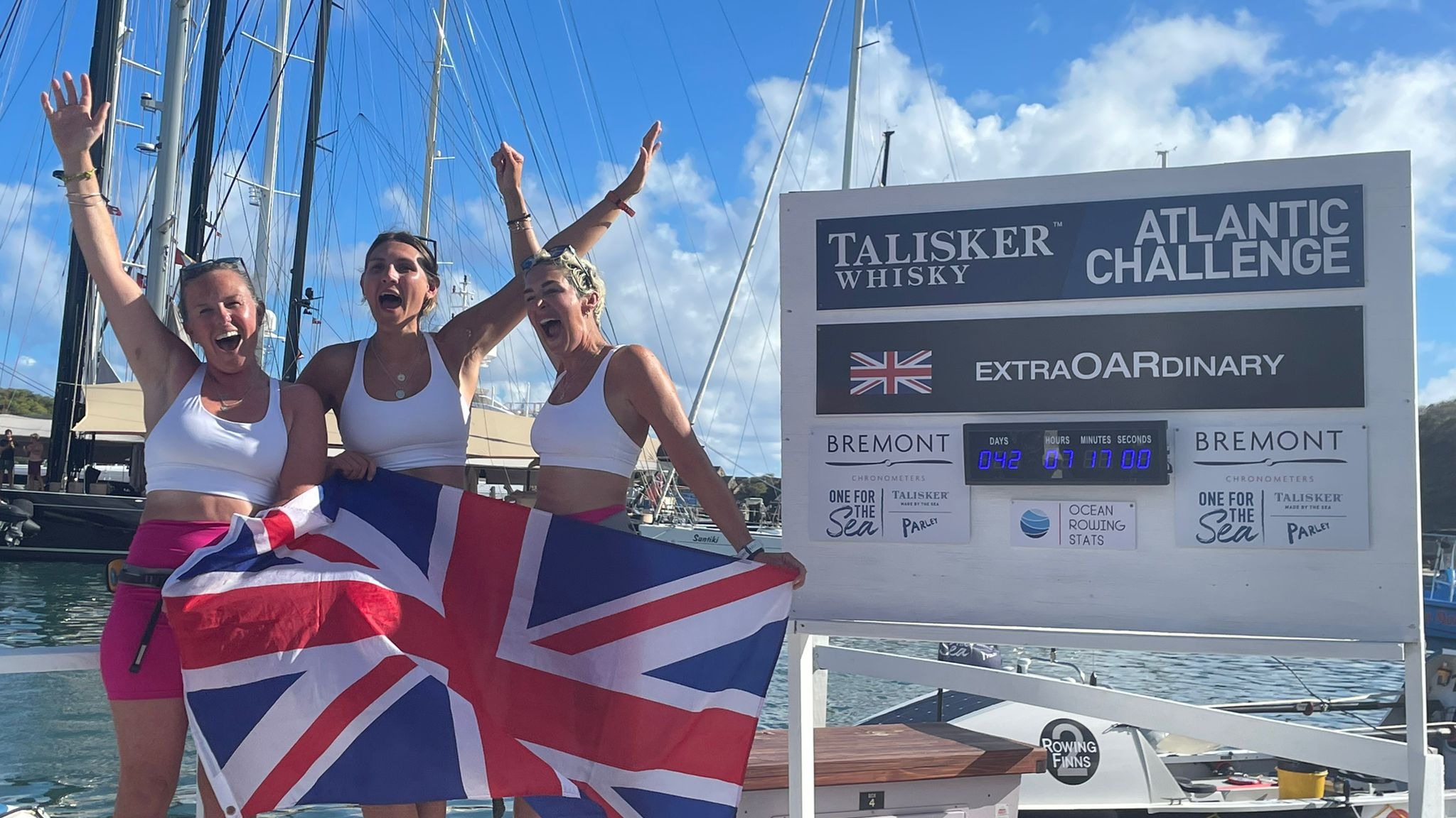 Atlantic rowing female trio record smashed by Cambridgeshire