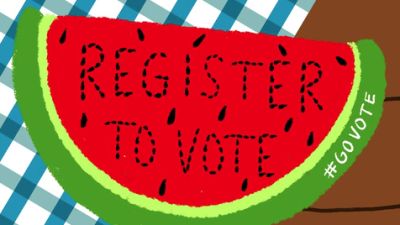 The 'register to vote' watermelon GIF