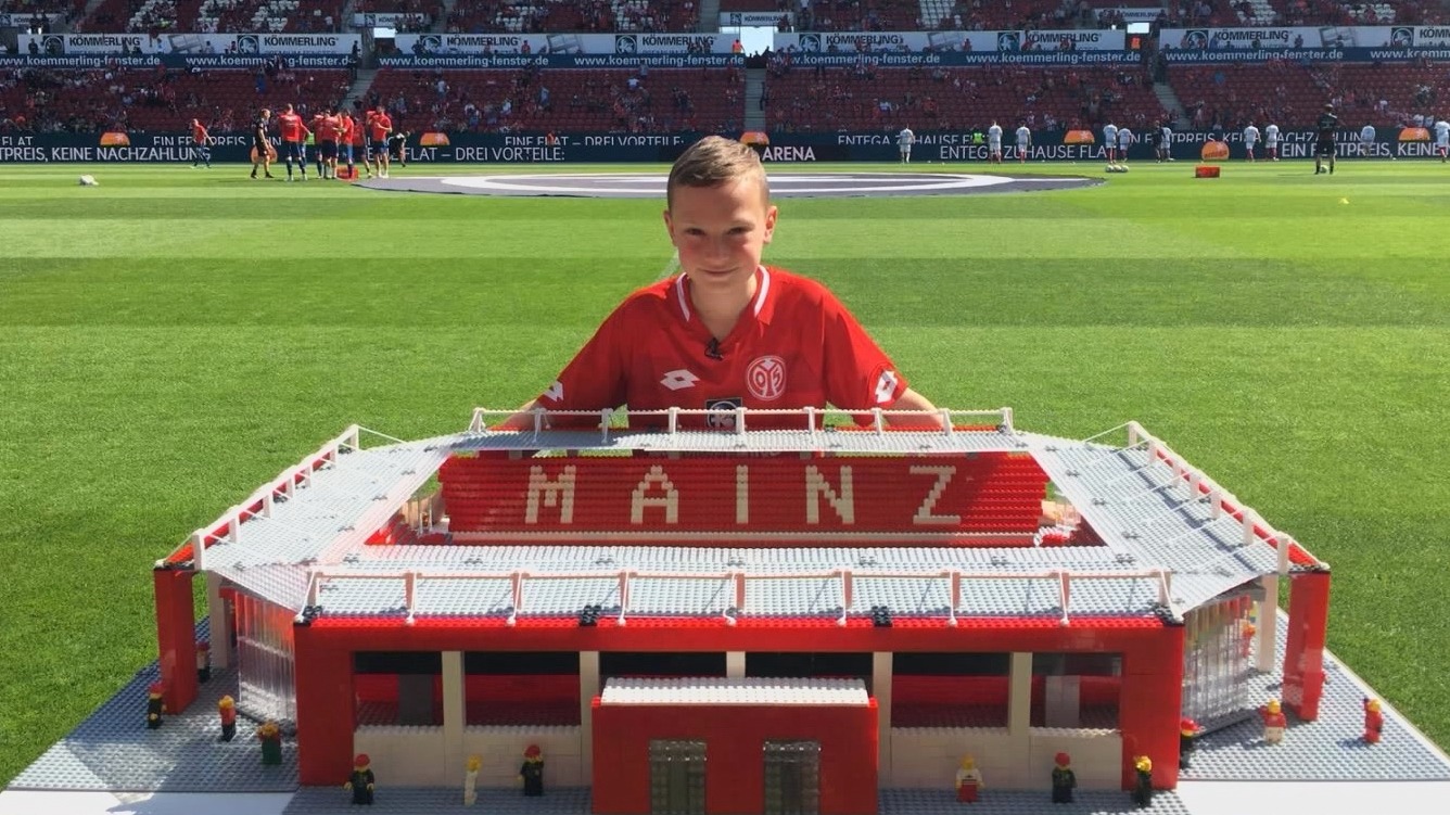 Sussex teenager, 13, builds replica German football stadiums out