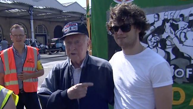 Arthur Scargill and grandson
