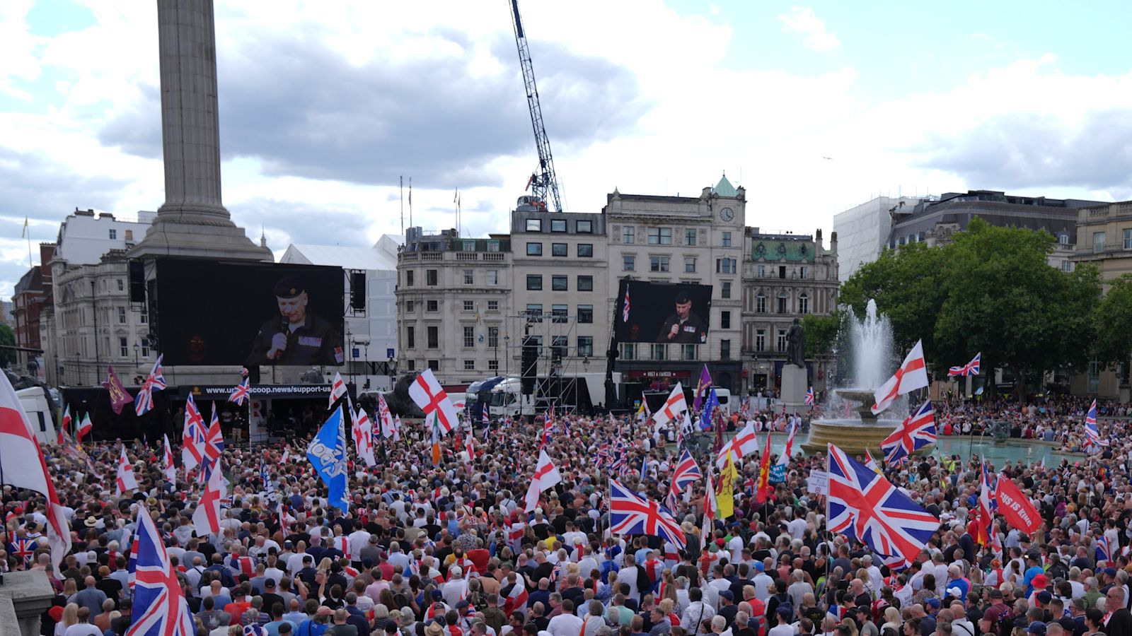 Robinson Rally Two men arrested in London after alleged attack at Tommy Robinson rally ...