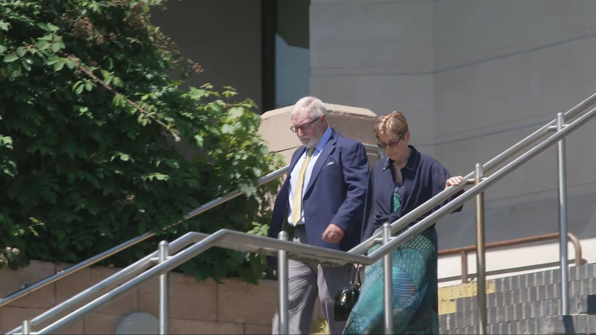 Angus leaving court