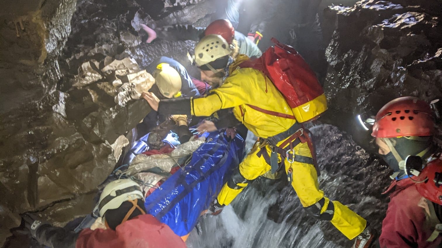 Injured man rescued from cave after being trapped for more than two ...