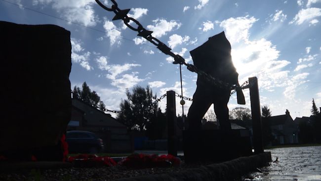 THRAPSTON WAR MEMORIAL DAMAGED ANGLIA