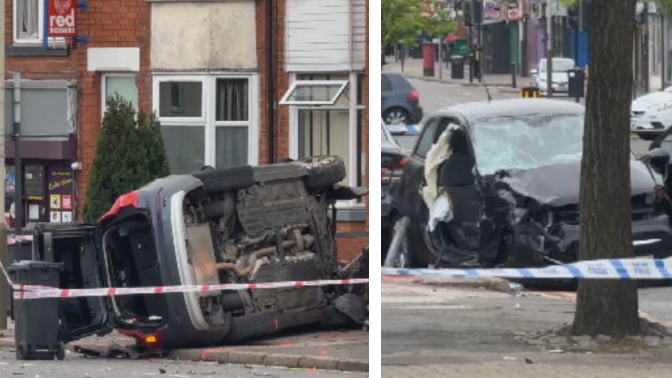 Roads closed after unmarked police vehicle involved in twocar crash in