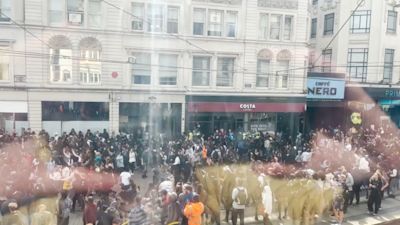 Hundreds of teens run riot in Manchester on last day of school as 'eggs ...