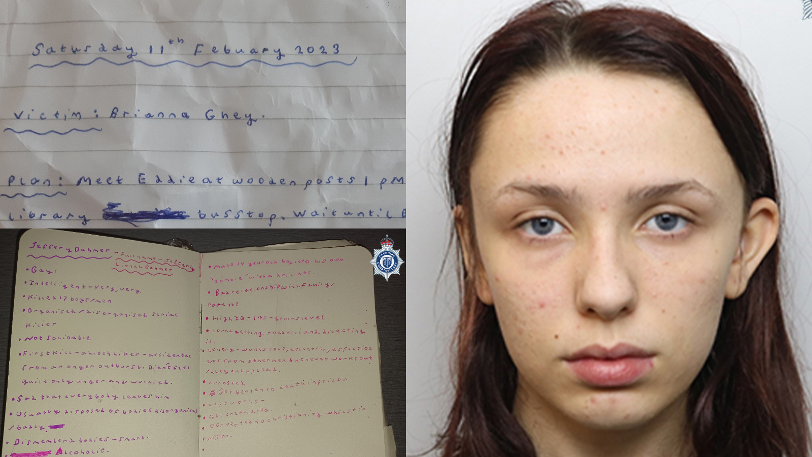 Inside Brianna Killer's Notebook: The Plans To Murder And A Fascination ...