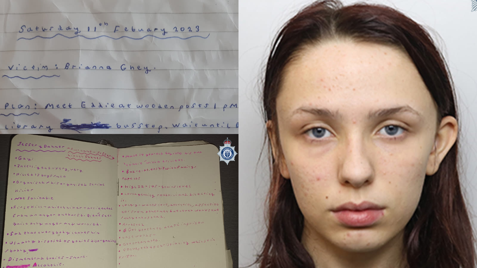 Inside Brianna killer's notebook: The plans to murder and a fascination ...