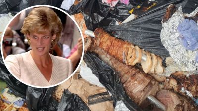 Some of the meat dumped at the Althorp estate
Credit: Adey Greeno/Twitter.