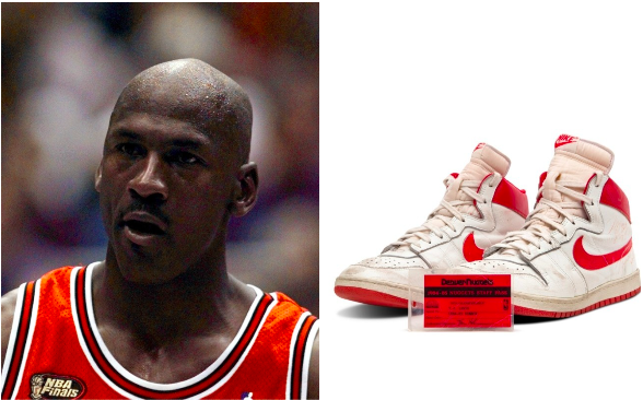 Medalla Honesto Mostrarte Michael Jordan's trainers sell for record £1.1m at auction | ITV News